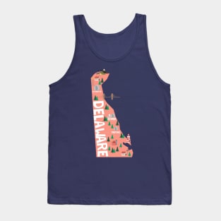 Delaware illustrated map Tank Top